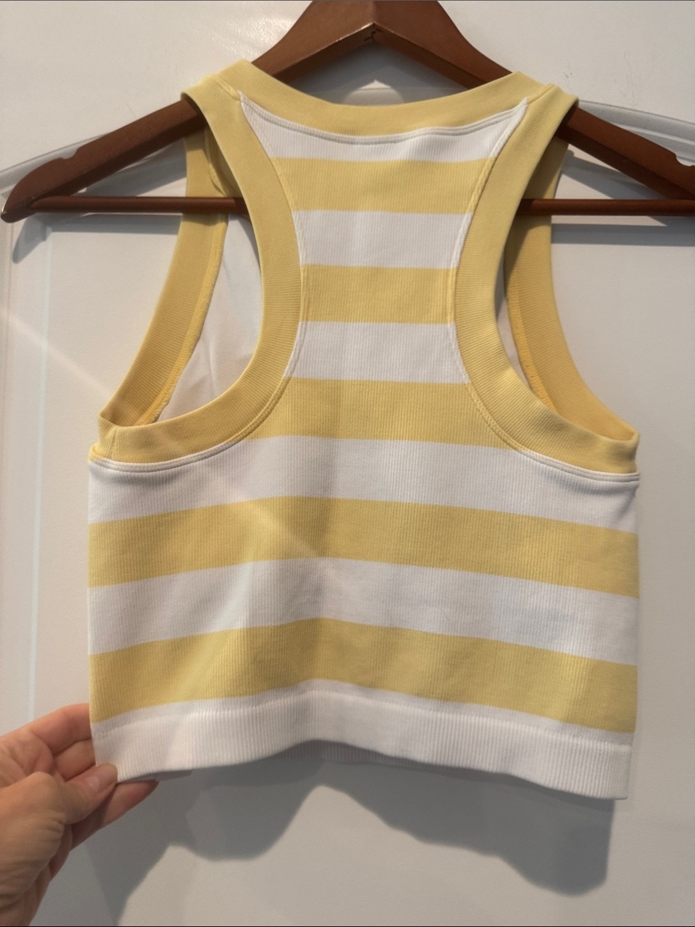 Joy lab striped crop tank lined and padded size S NWOT - Picture 4 of 4